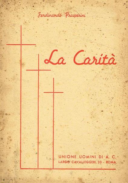 La carità - Ferdinando Prosperini - copertina