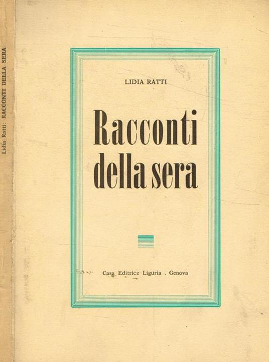 Racconti della sera - Lidia Ratti - copertina