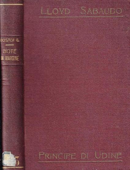 Note in margine - Giovanni Rosadi - copertina