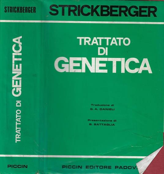 Trattato di genetica - Monroe W. Strickberger - copertina