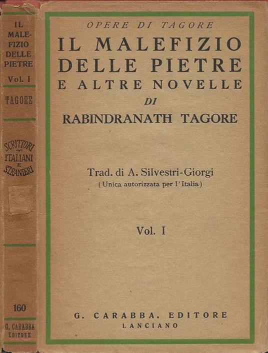 Il malefizio delle pietre e altre novelle. Vol. I - Rabindranath Tagore - copertina