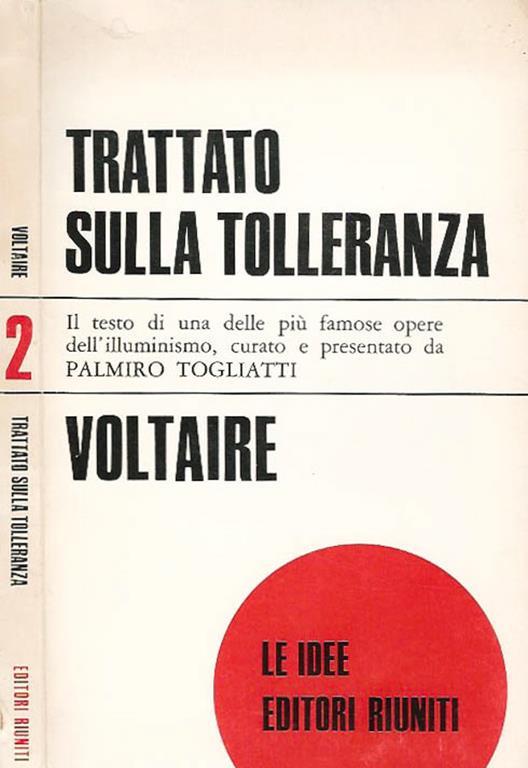 Trattato sulla tolleranza - Voltaire - copertina