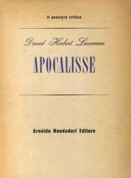 Apocalisse - copertina