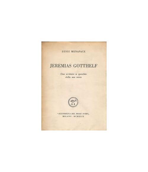 Jeremias Gotthelf. Uno scrittore a specchio della sua terra - copertina