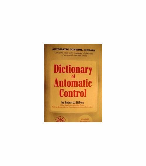 Dictionary of Automatic Control - copertina