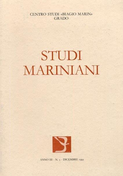 Studi Mariniani. Anno III- N. 3- Dicembre 1993 - copertina