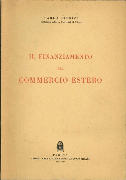 Il Finanziamento del Commercio Estero - Carlo Fabrizi - copertina