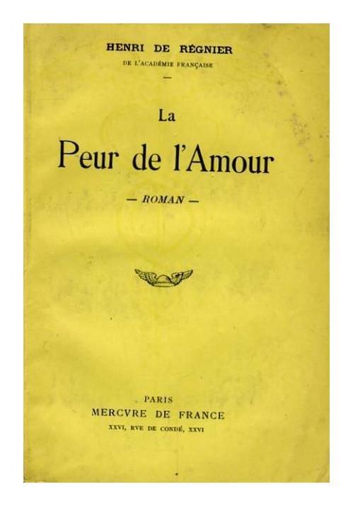 La Peur de L'Amour - Henri de Regnier - copertina