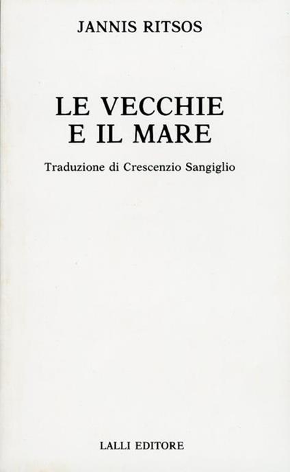 Le vecchie e il mare - Jannis Ritsos - copertina