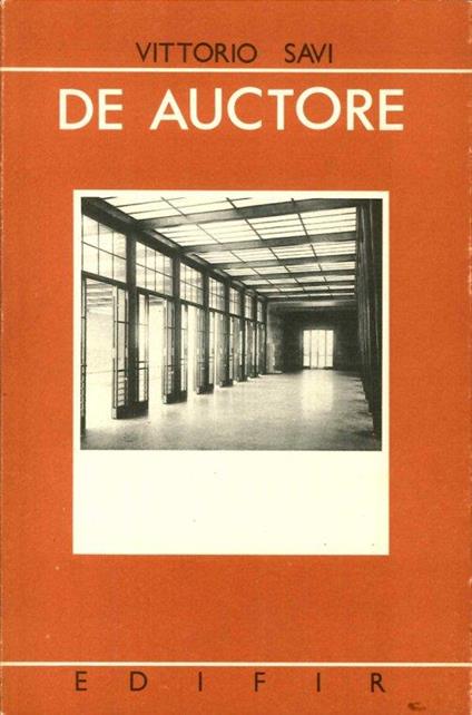 De Auctore - Vittorio Savi - copertina