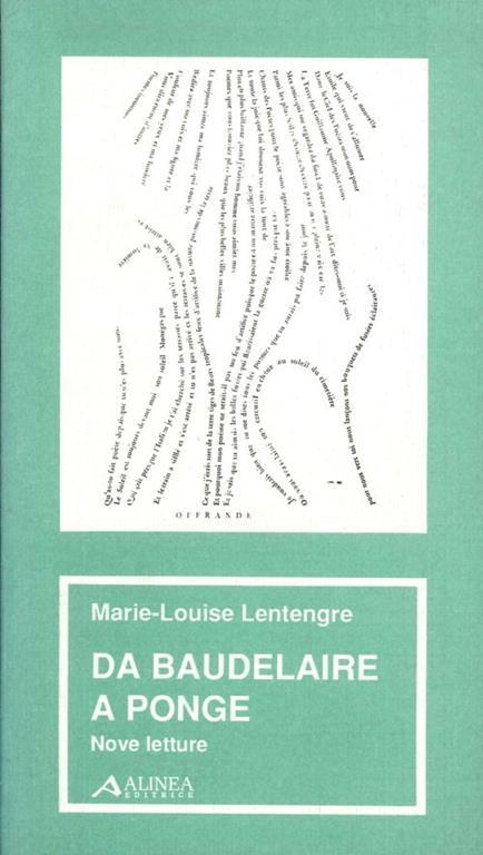 Da Baudelaire a Ponge - Nove Letture - copertina