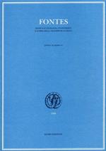 Fontes. Rivista di filologia, iconografia e storia della tradizione classica. Anno I. Numero 1-2. 1998