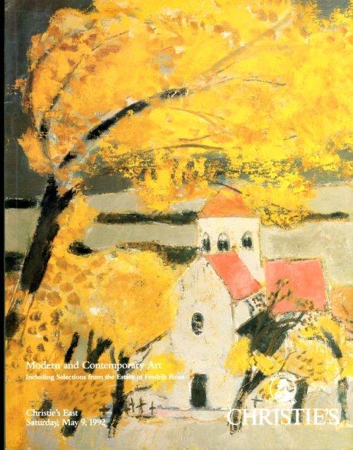 Modern and Contemporary Art. Including Selections from the Estate of Fredrik Roos. 9 May 1992 - copertina