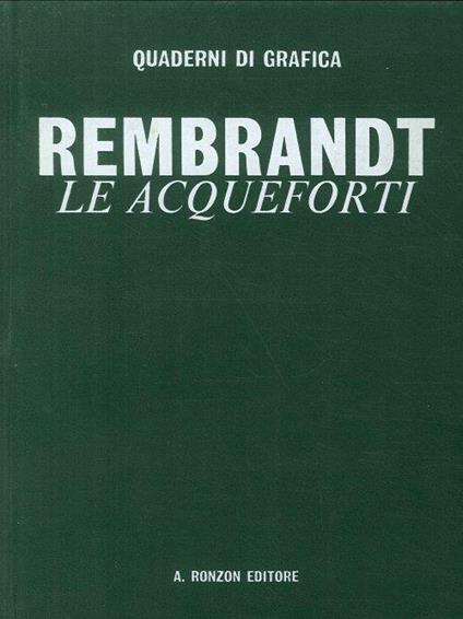 Rembrandt. Le Acqueforti - copertina