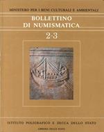 Bollettino di Numismatica. 2-3/1984 Gennaio-Giugno Luglio-Dicembre Anno II Serie I