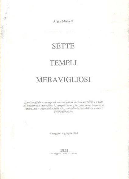 Alzek Misheff. Sette Templi Meravigliosi - copertina