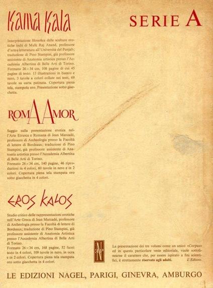 Isama Isala. Roma Amor. Eros Kalos - copertina