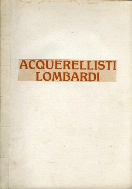 Acquerellisti Lombardi - copertina