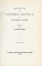 Rivista di storia antica e scienze affini