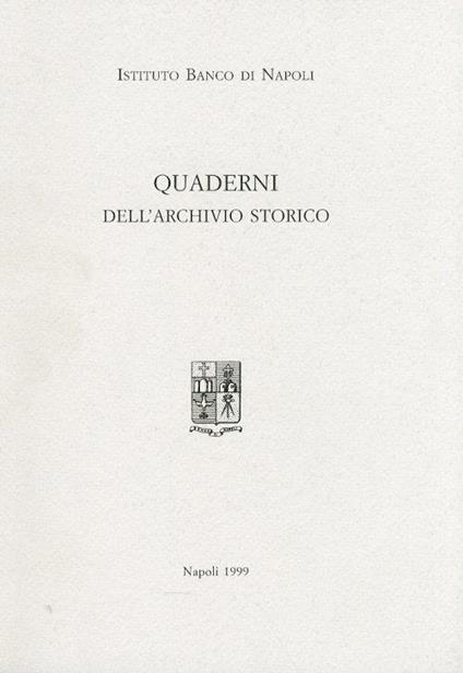 Quaderni dell'Archivio Storico - copertina