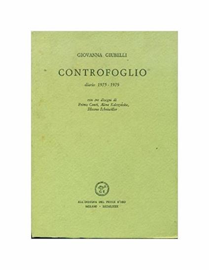Controfoglio. Diario 1975-1979 - copertina