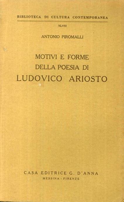 Motivi e Forme della Poesia di Ludovico Ariosto - copertina
