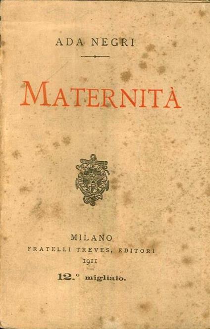 Maternità - Ada Negri - copertina