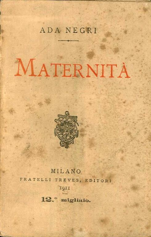 Maternità - Ada Negri - copertina