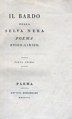 Il Bardo della selva nera poema epico-lirico. Parte prima - Vincenzo Monti - copertina