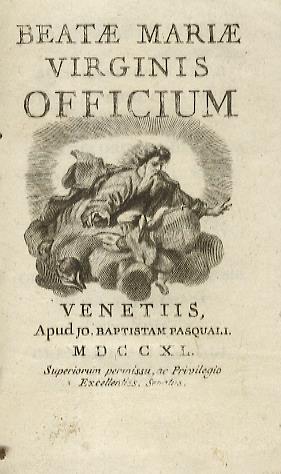 Beatae Mariae Virginis Officium - copertina