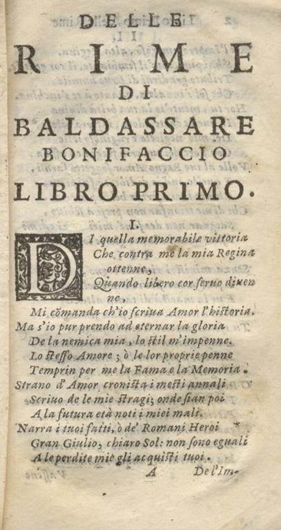 Castore e Polluce. Rime di Baldassarre Bonifaccio, e di Gio. Maria Vanti. Con le dichiarationi di Gasparo Bonifaccio - Baldassarre Bonifacio - copertina