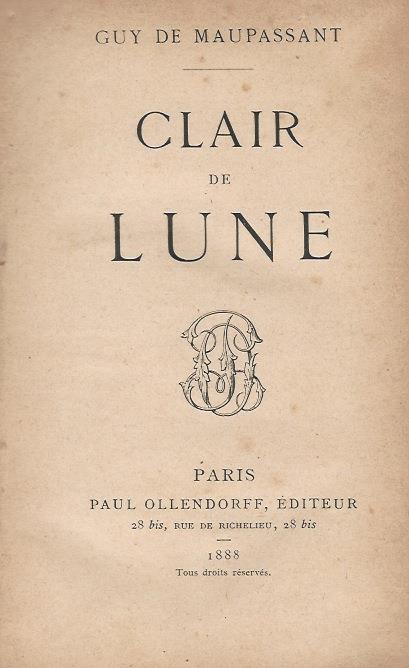 Clair de lune. Quatorzième édition - Guy de Maupassant - copertina