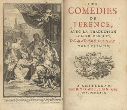 Les Comedies. Avec la traduction et les remarques, de Madame Dacier - copertina