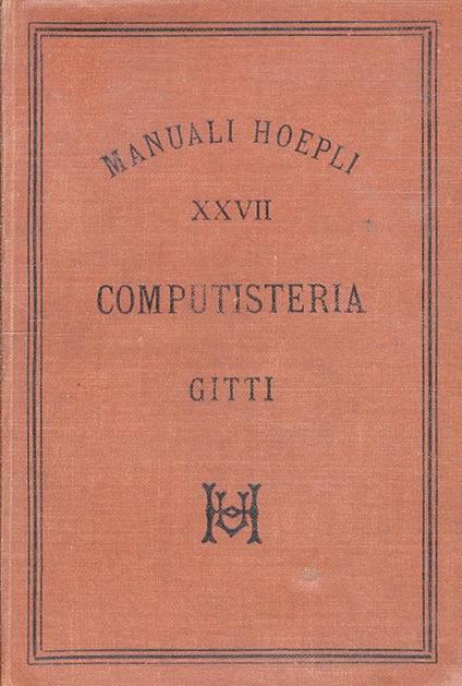 Computisteria - Vincenzo Gitti - copertina