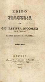 Edipo, tragedia. Seconda edizione napoletana