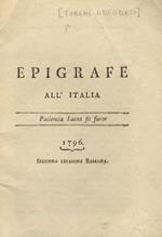 Epigrafe all'Italia. Patientia laesa fit furor. 1796. Seconda edizione romana