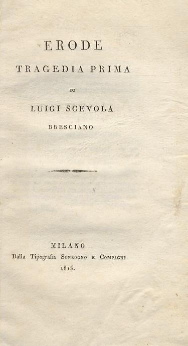 Erode. Tragedia prima - Luigi Scevola - copertina