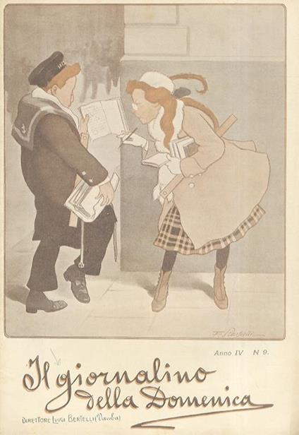 Il Giornalino della Domenica, Direttore Luigi Bertelli Vamba. Anno IV, n. 9. Firenze, 28 febbraio 1909 - copertina