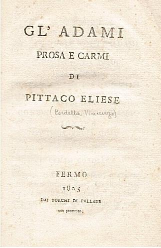 GlAdami. Prosa e carmi - copertina