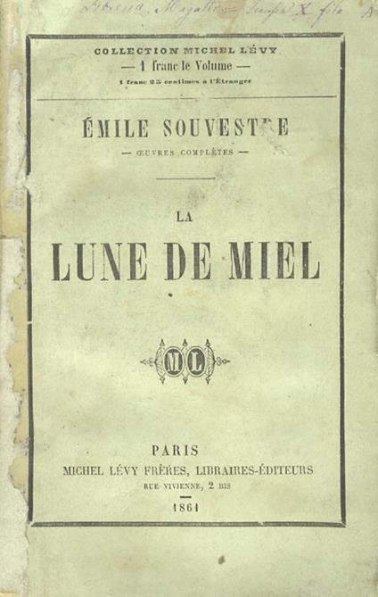 La lune de miel - Émile Souvestre - copertina