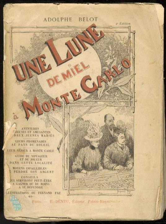 Une lune de miel a Monte Carle - Adolphe Belot - copertina