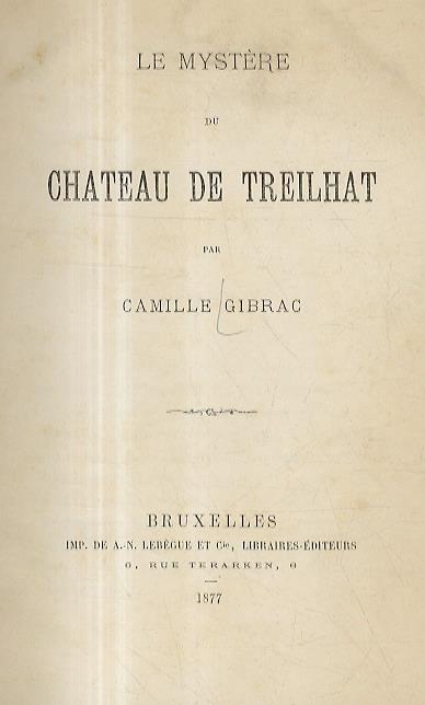 Le mystère du Chateau de Treilhat - copertina