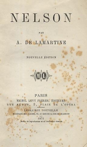 Nelson - Alphonse de Lamartine - copertina