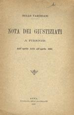 Nota dei giustiziati a Firenze dall'aprile 1423 all'aprile 1601