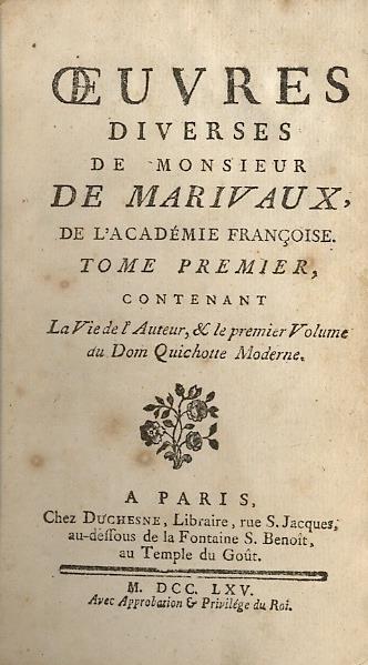 Oeuvres diverses - Pierre de Marivaux - copertina