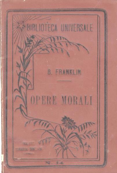 Opere morali - Benjamin Franklin - copertina