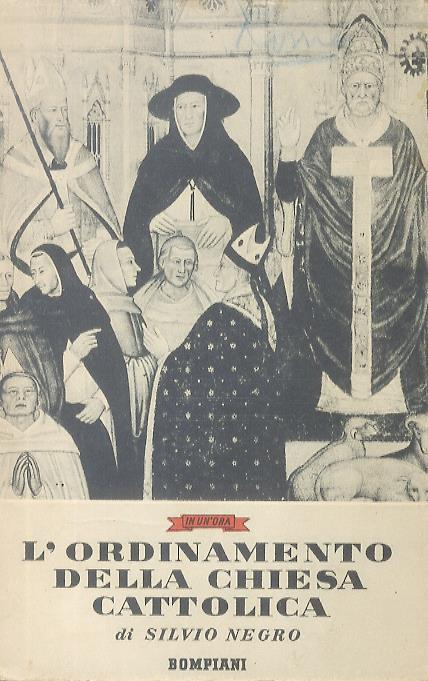 L' ordinamento della chiesa cattolica - Silvio Negro - copertina