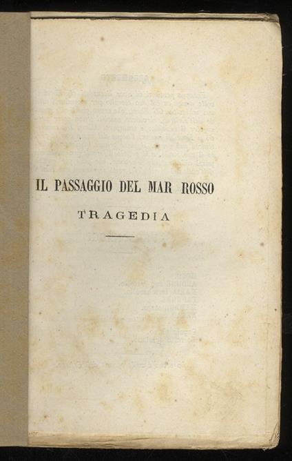 Passaggio del Mar Rosso, tragedia. Giosuè, tragedia. Sansone, tragedia. Assalone, tragedia. Sennacherib, tragedia - copertina