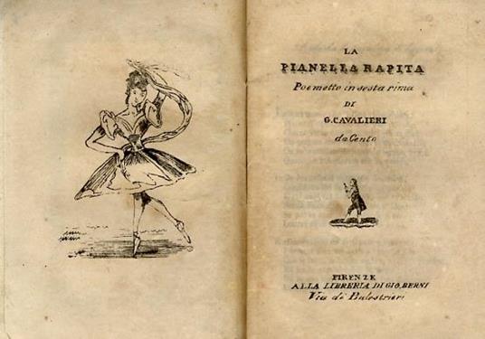 La pianella rapita. Poemetto in sesta rima di G. Cavalieri - Giuseppe Cavalieri - copertina