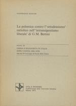 La polemica contro lortodossismo cattolico nell'intransigentismo liberale di G.M.Bertini